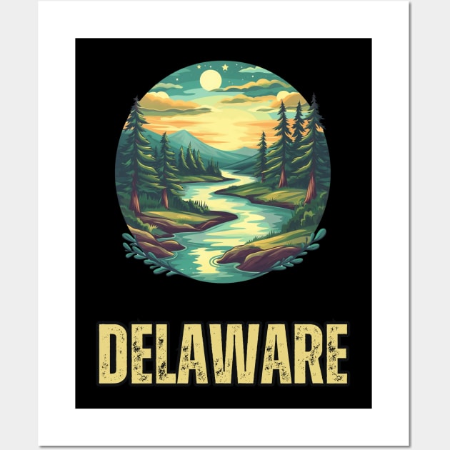 Delaware State USA Wall Art by Mary_Momerwids